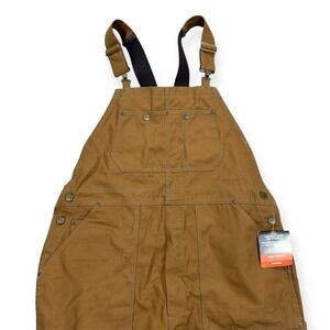 NWT Dakota Bib Overalls Womens XL Unlined Double Knee Brown Duck CanvasWorkwear